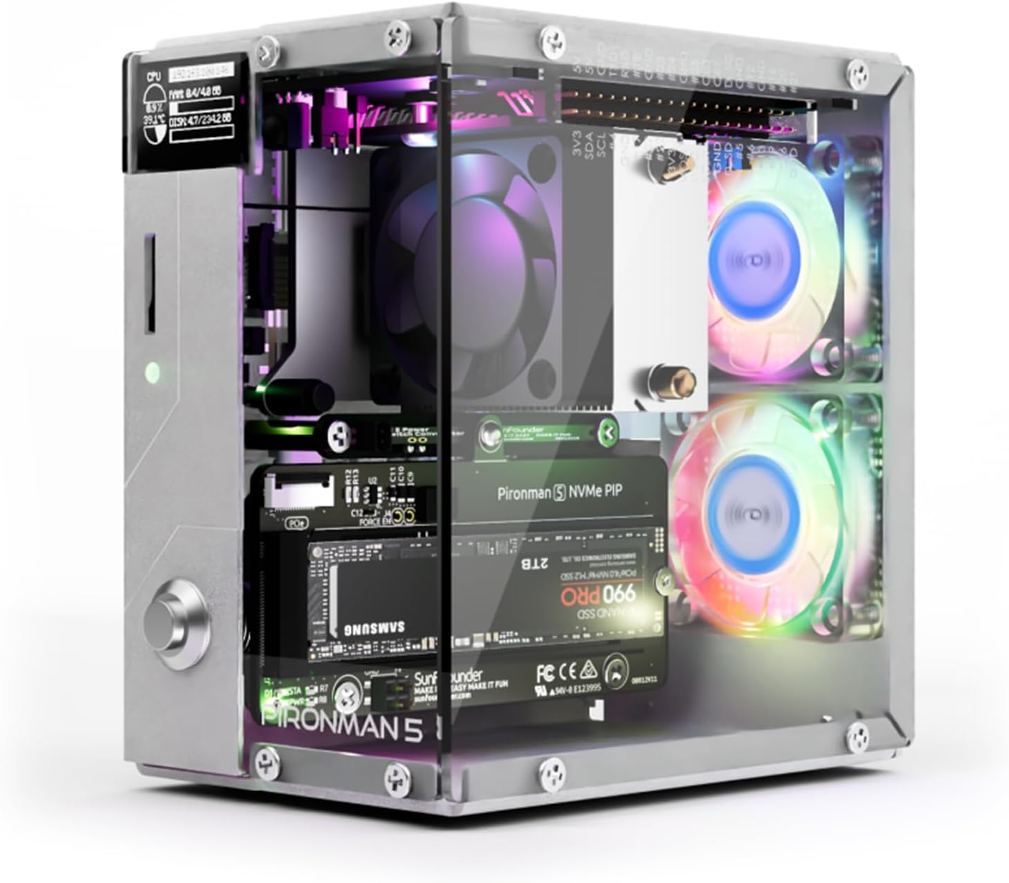 Raspberry Pi Ai Kit Hailo-8L - Корпус Pironman 5 NVMe M.2 SSD