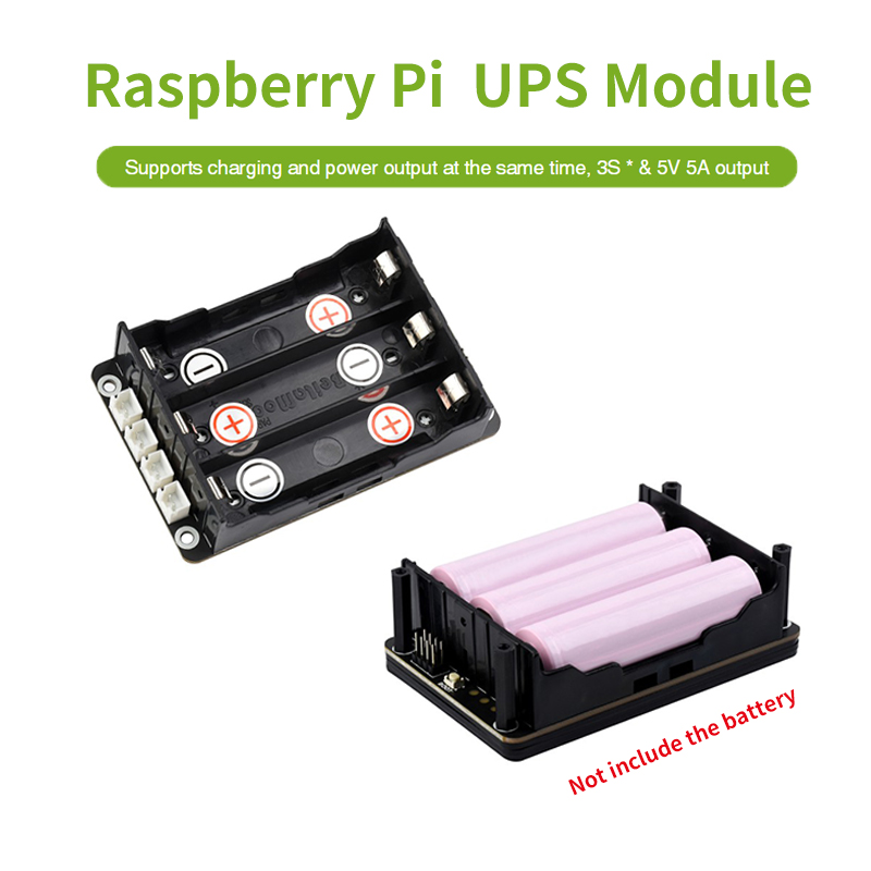 Raspberry Pi Uninterrupted Power Supply Ups 18650 - Raspberry Pi 5 ИБП HAT Поддержка