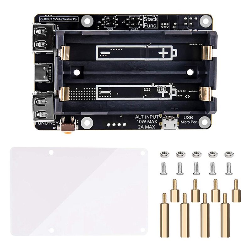 Raspberry Pi Uninterrupted Power Supply Ups 18650 - Плата расширения питания Delicate Texture-2X для