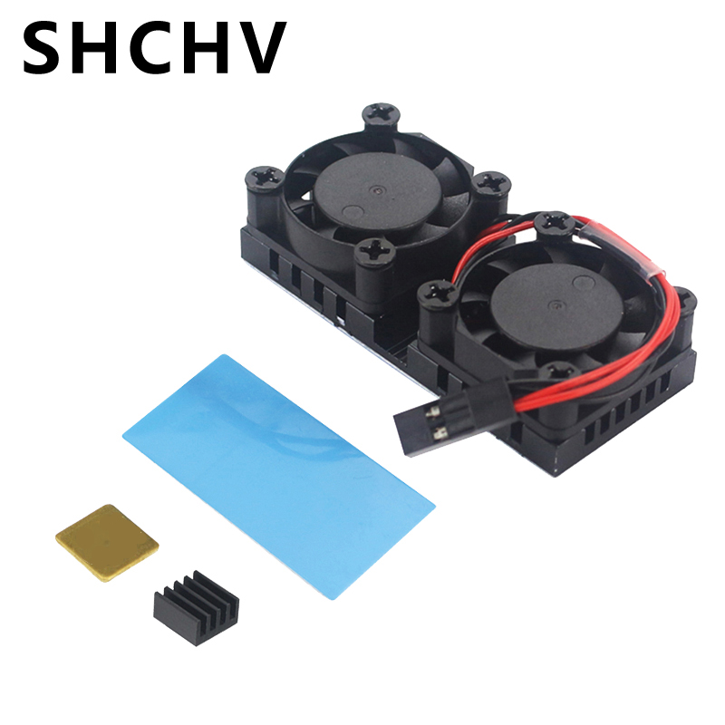 Raspberry Pi Water Cooling Kit - Двойной вентилятор Raspberry Pi 4, с