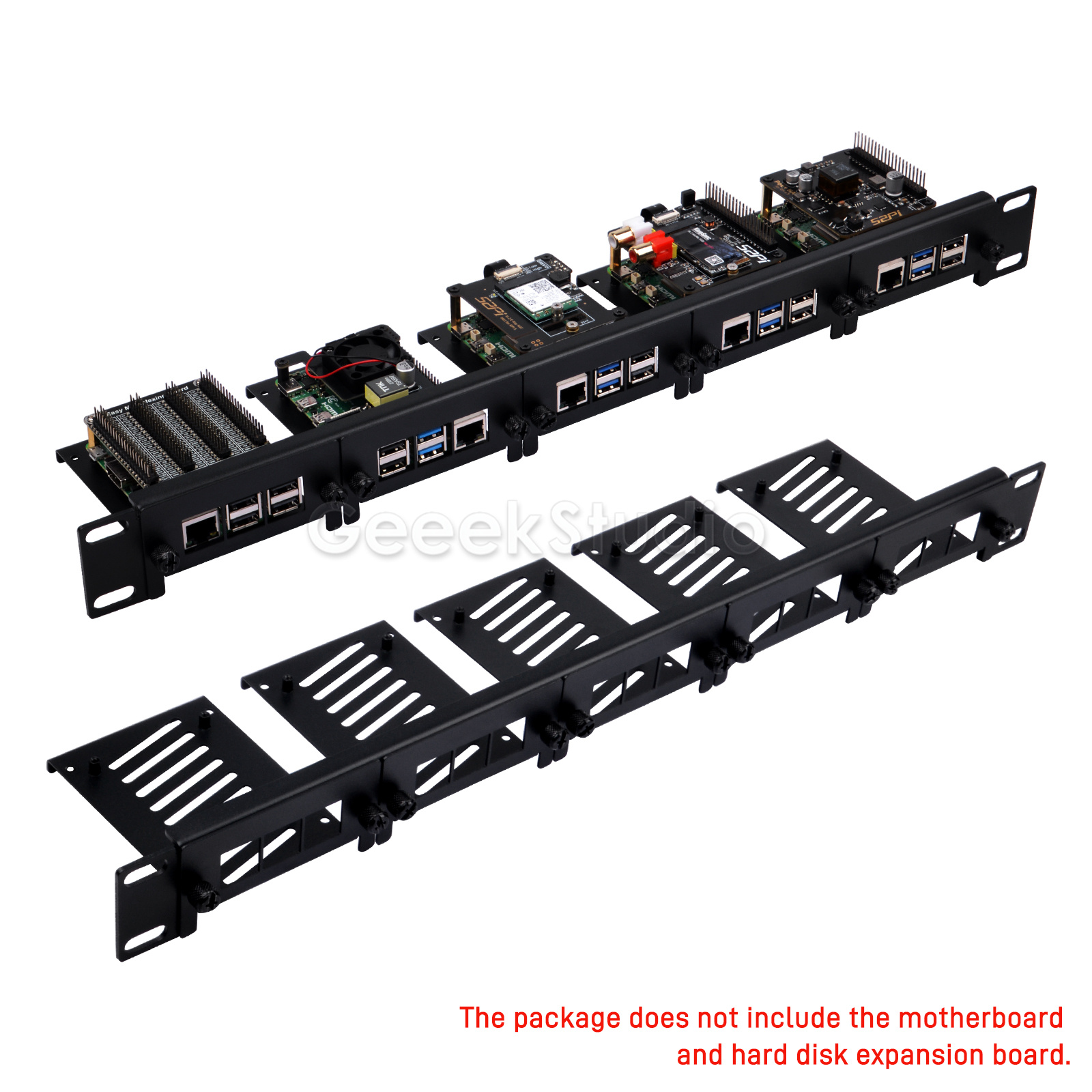 Raspberry Pi Rackmount 1U 19 Inch - Крепление в стойку 1U для Raspberry