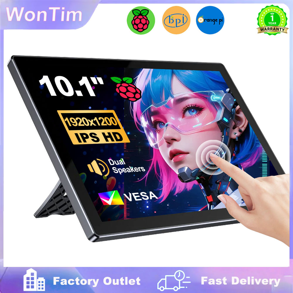 Raspberry Pi 10.1 Inch Capacitive Touch Screen Ips - 10,1-дюймовый монитор Raspberry Pi 5 4/3/B/B+/A+