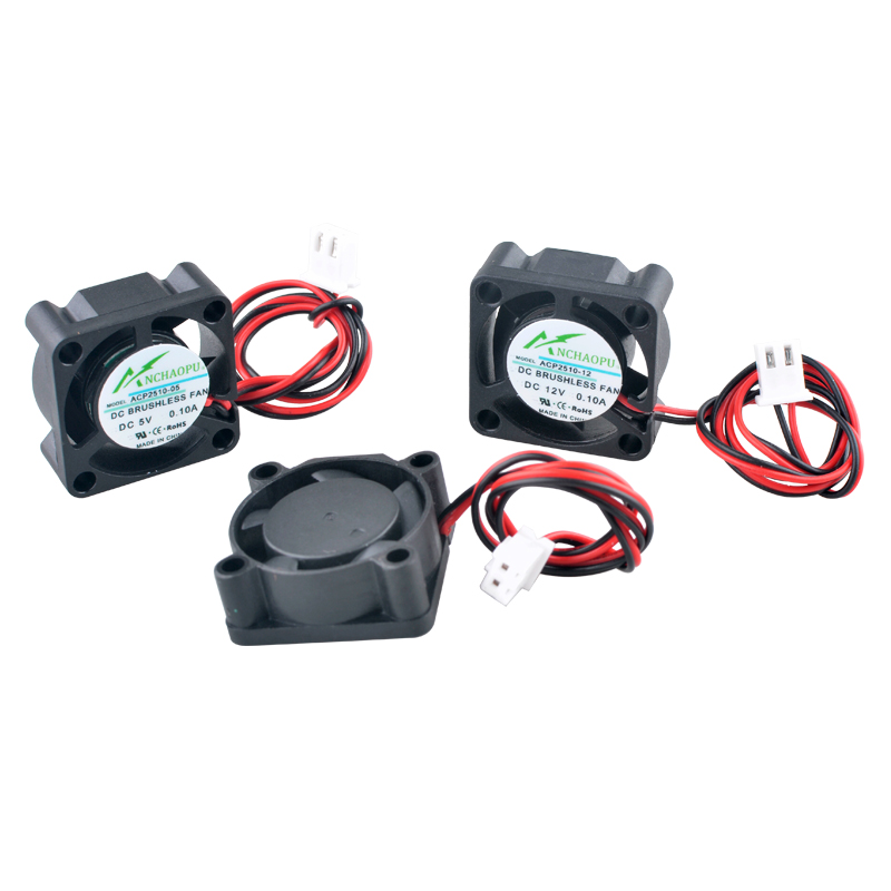 Raspberry Pi Water Cooling Kit - Вентилятор ANCHAOPU 2.5см 25мм 25x25x10мм DC5V/12V/24V