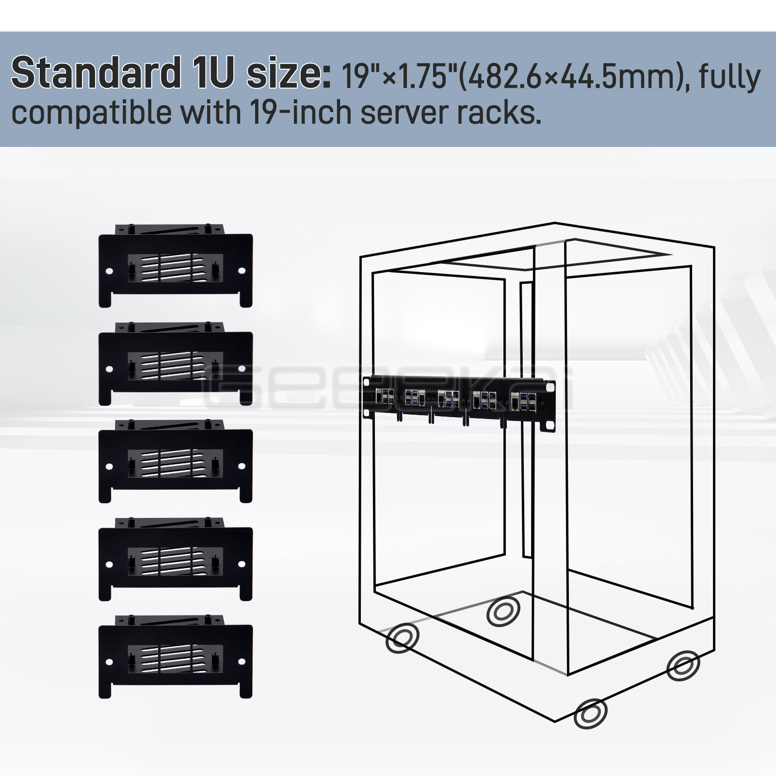 Крепление в стойку 1U для Rasp – обзор и цена Raspberry Pi Rackmount 1U 19 Inch