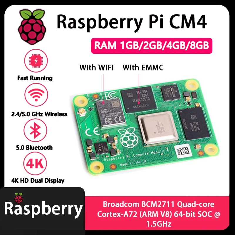 Raspberry Pi CM4 1GB/2GB/4GB/8 – обзор и цена Raspberry Pi Compute Module 4 8Gb 32Gb Emmc