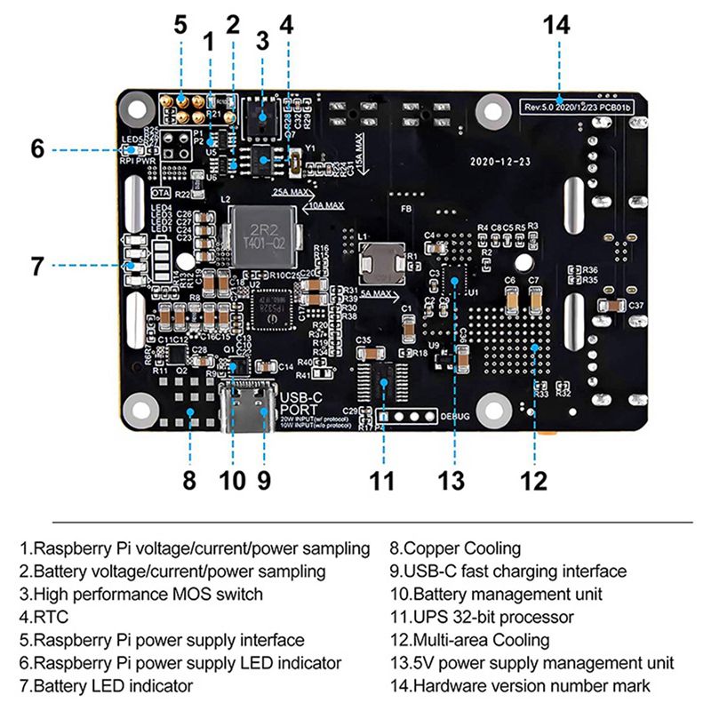 Плата расширения питания Delic – обзор и цена Raspberry Pi Uninterrupted Power Supply Ups 18650