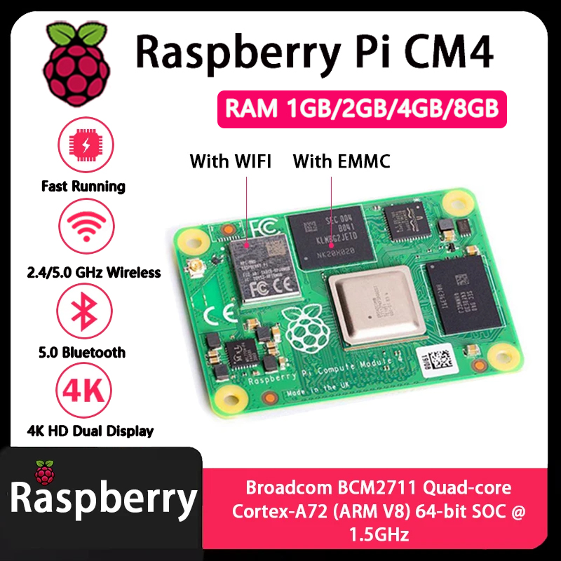 Raspberry Pi CM4 1 ГБ/2 ГБ/4 Г – обзор и цена Raspberry Pi Compute Module 4 8Gb 32Gb Emmc
